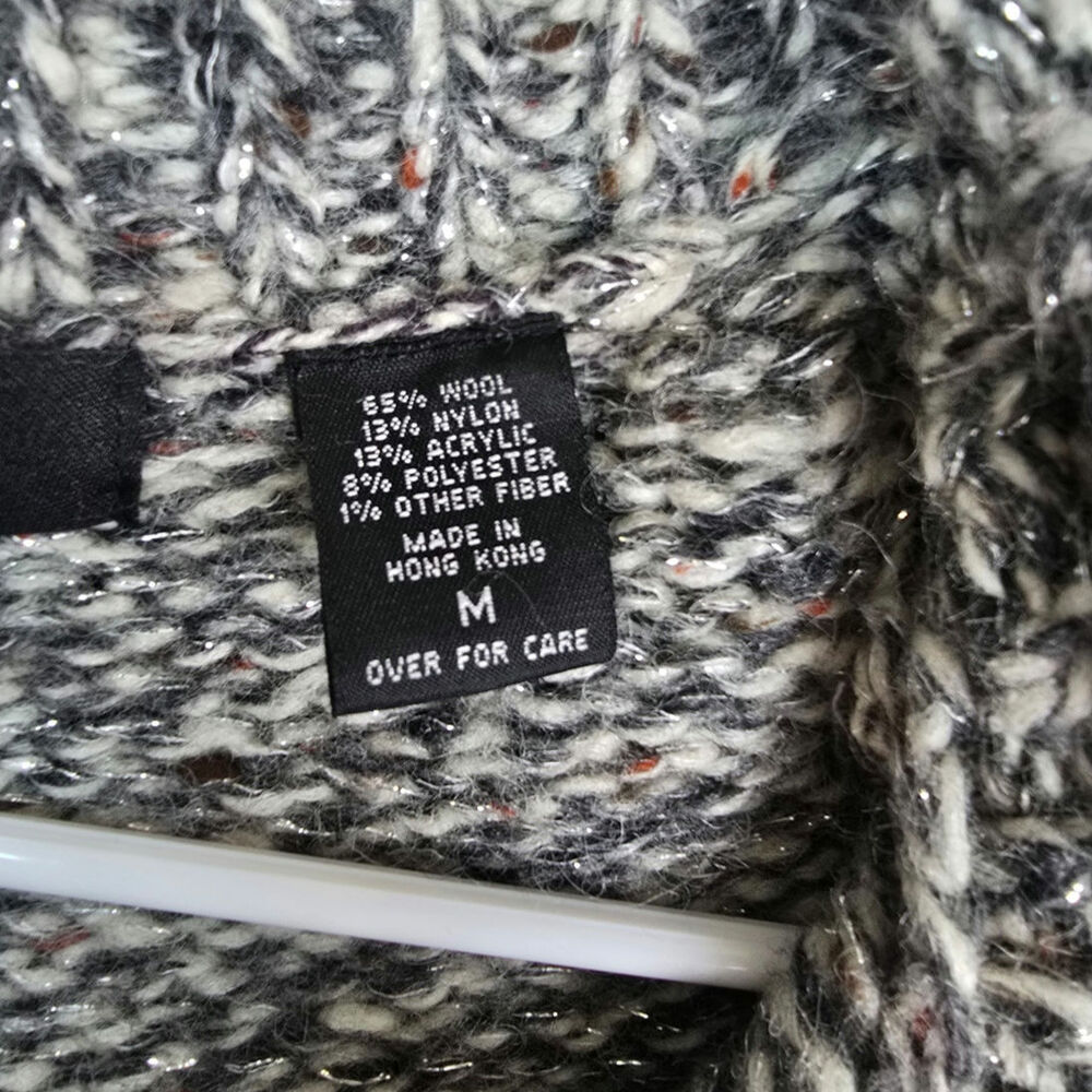 Express Sweater Jacket Wool Blend size Medium has Sparkle‎ Heather Gray - Picture 3 of 5